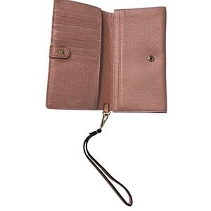 Kate Spade New York Pebbled Leather Wristlet Wallet Pink NWT